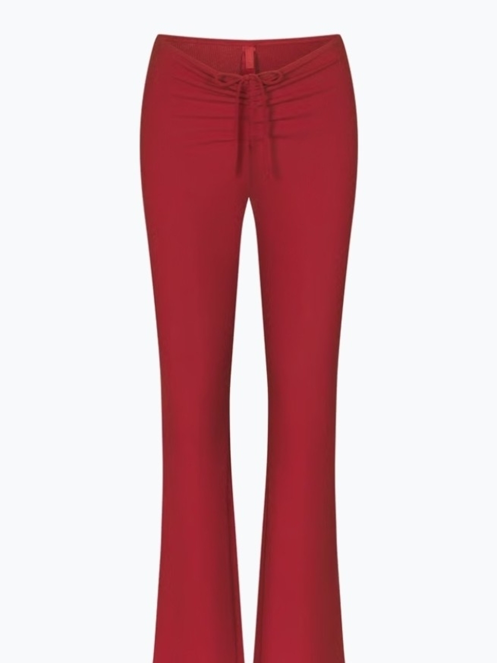Skims Red Ribbed Flare Kids Pants - Picture 2 of 4